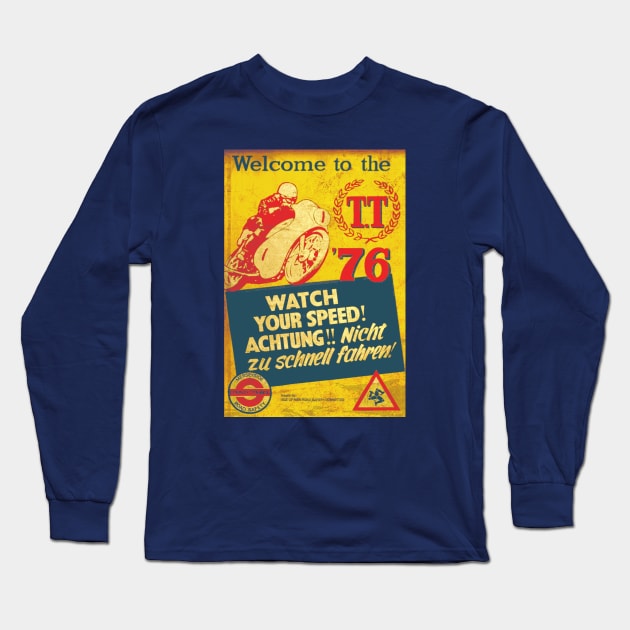 '76 TT Races Long Sleeve T-Shirt by Midcenturydave